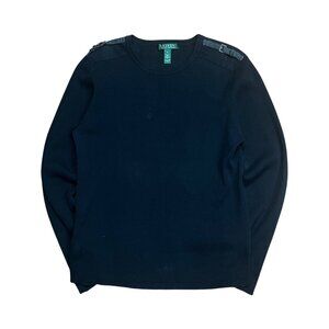 Lauren Ralph Lauren Ribbed Military Sweatshirt - XL